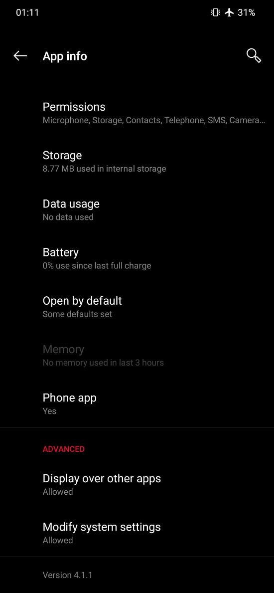 Проверка разрешений приложений в настройках Android