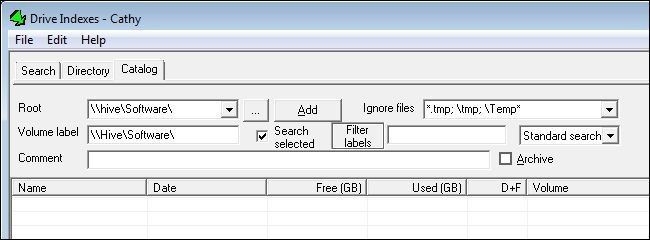 Добавление каталога для сетевой папки