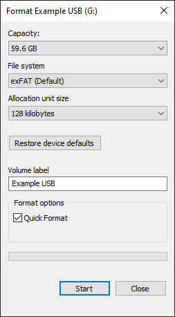 Окно параметров форматирования