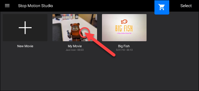 Удерживайте файл проекта для меню