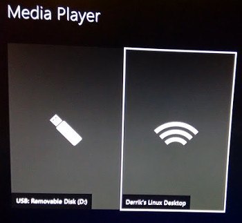Minidlna на Xbox One в приложении Media Player