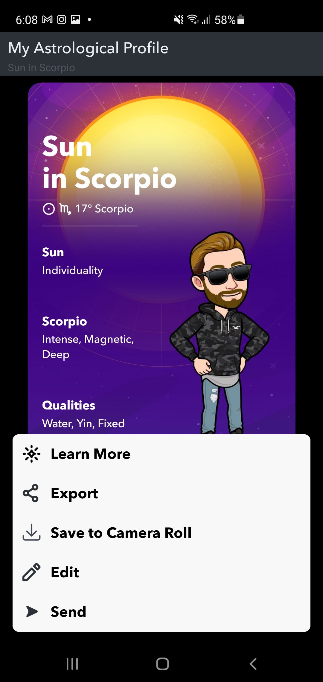 Сохраните профиль в галерею