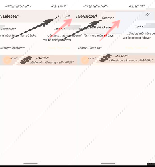 Восстановление контактов на мобильном