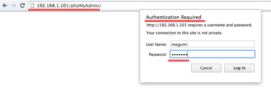 HTTP‑аутентификация для phpMyAdmin