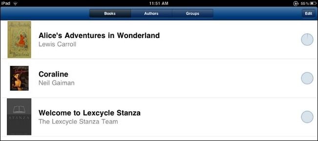 Библиотека после загрузки книг на ридер