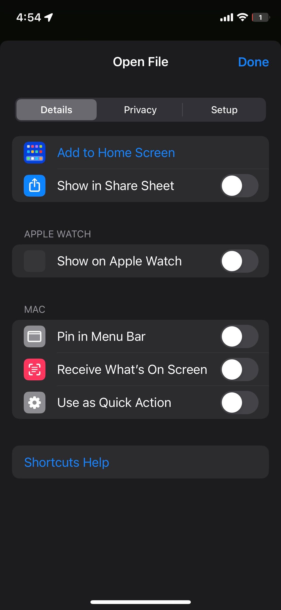 Кнопка Добавить на главный экран