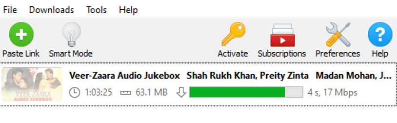 Процесс загрузки видео в 4K Video Downloader