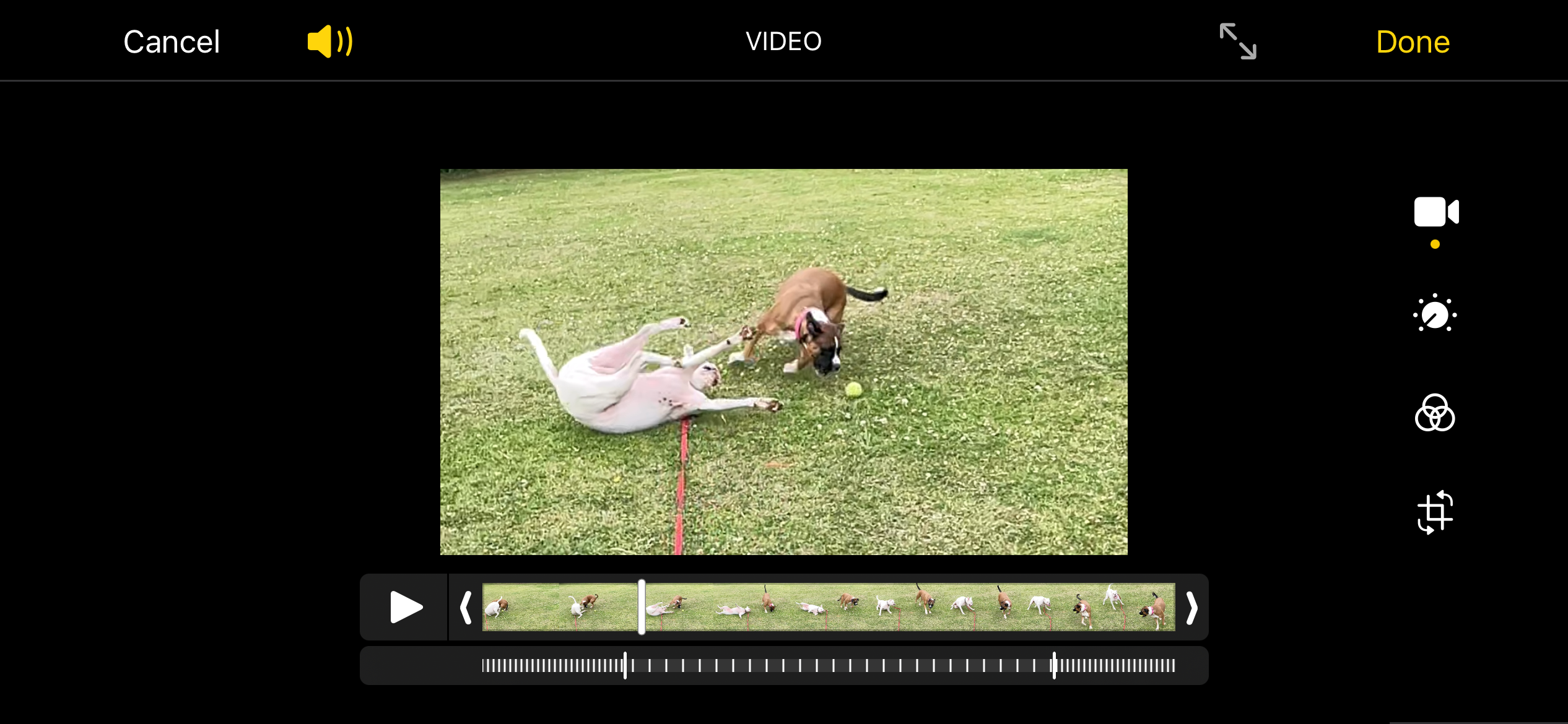 screenshot showing how to remove slow-mo from an iPhone video