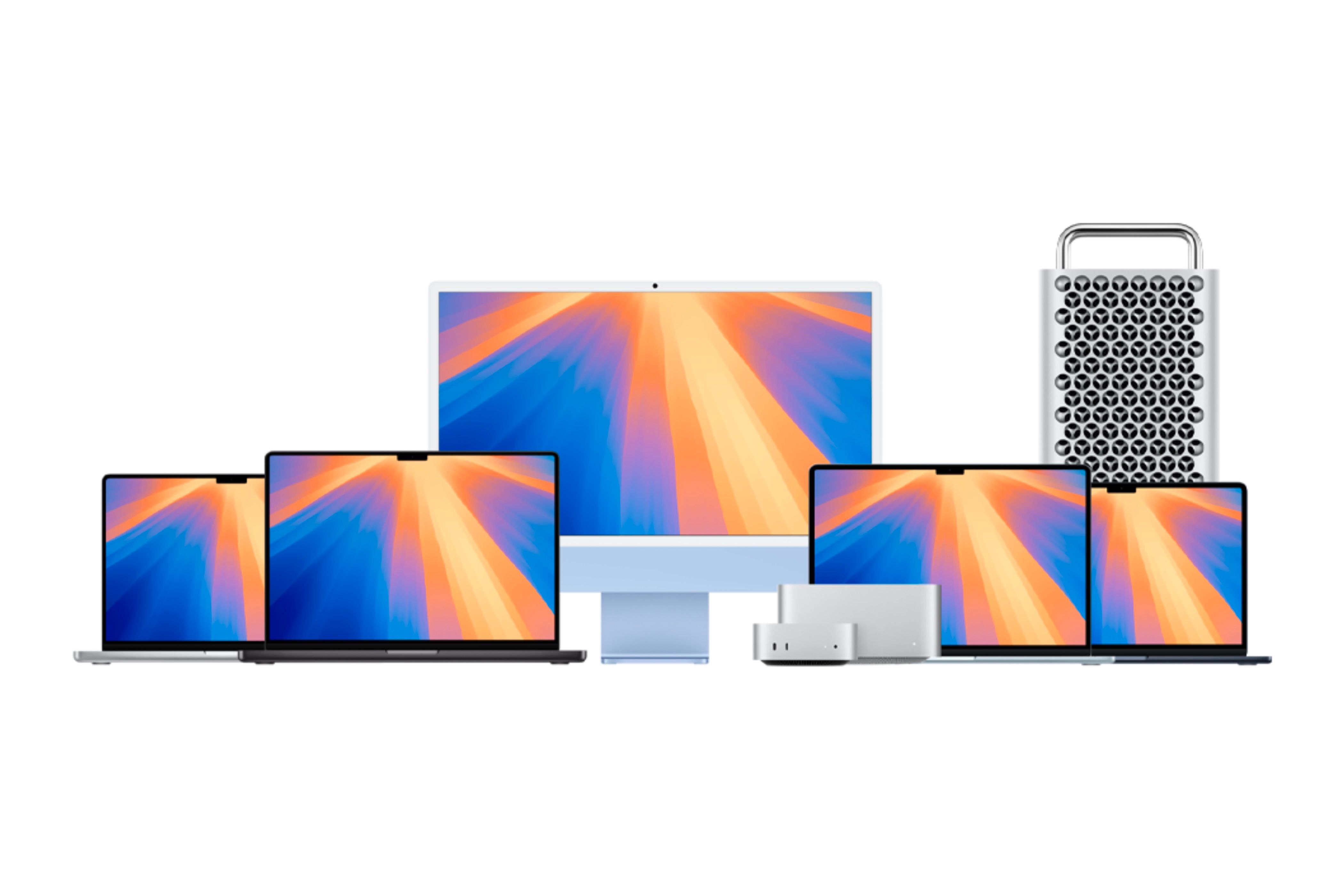 Все модели Mac рядом