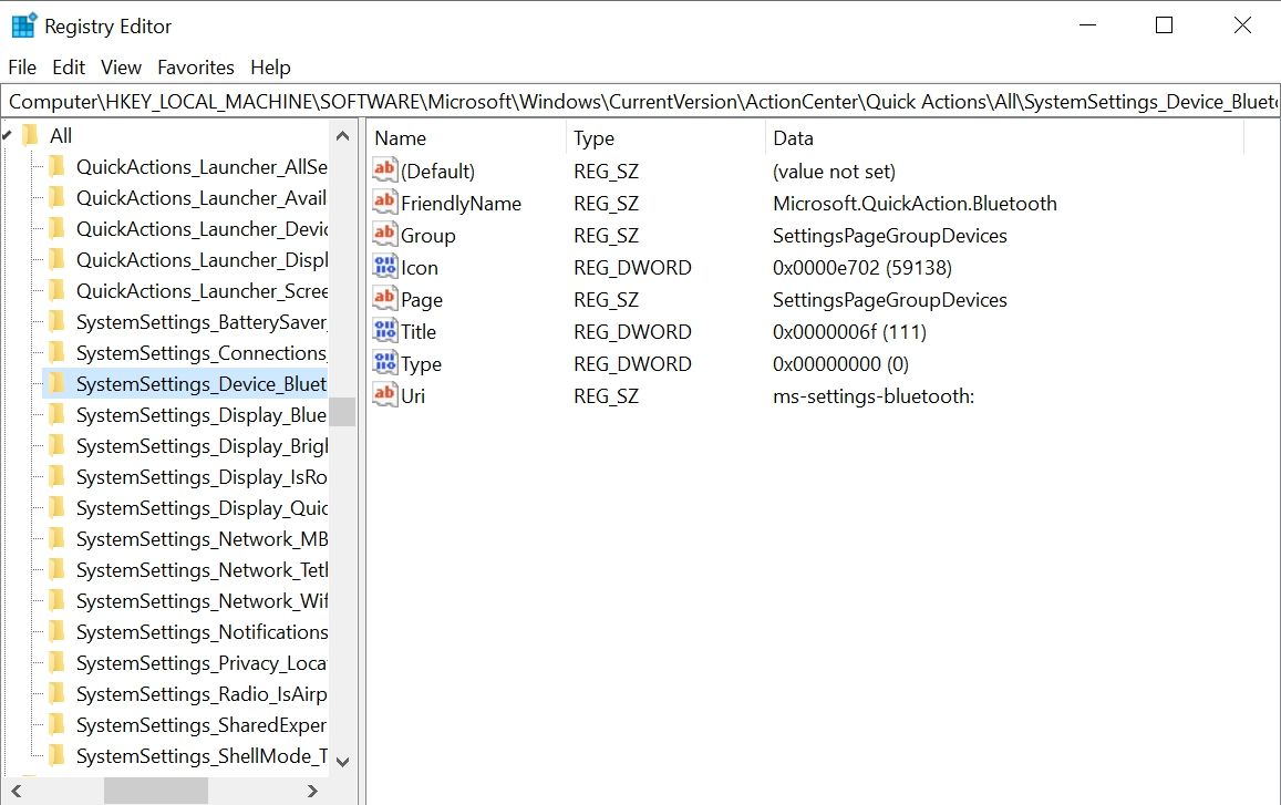 Редактор реестра в Windows 10