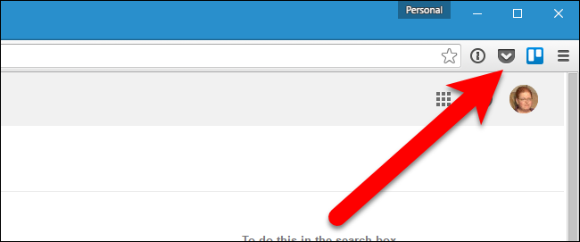 Панель инструментов Chrome с тремя видимыми иконками расширений