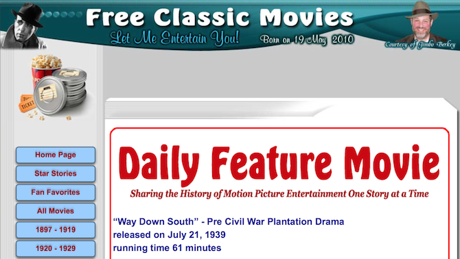 free classic movies from jimbo berkey