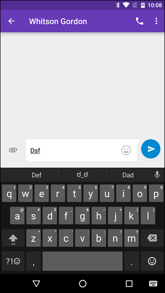 Уведомление о совместимости клавиатур с Личным словарём
