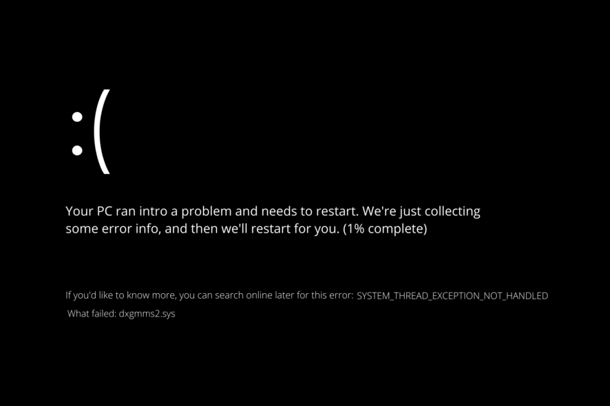 Как исправить ошибку dxgmms2.sys в Windows 11