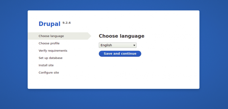 Выбор языка при установке Drupal