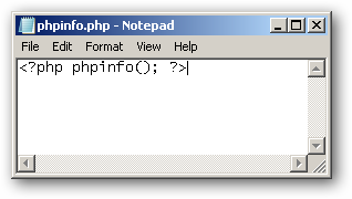 Создание файла phpinfo.php в корне сайта