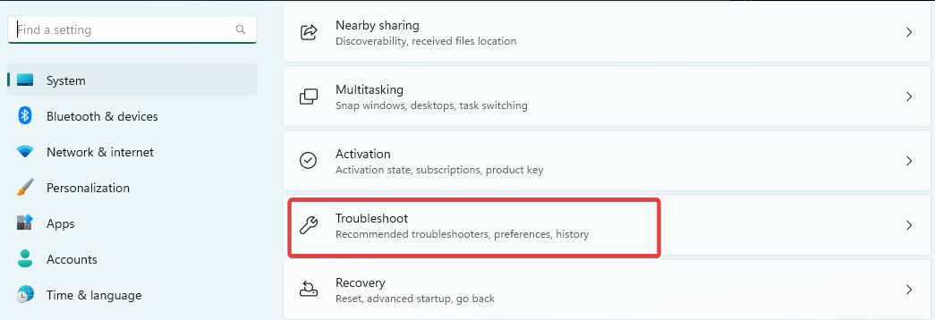 Параметры Устранение неполадок в Windows