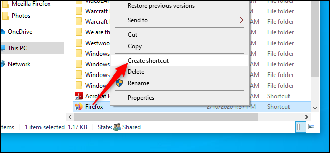 Создайте ярлык браузера Firefox и поместите его на рабочий стол.