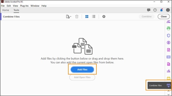 Объединение PDF в Adobe Acrobat
