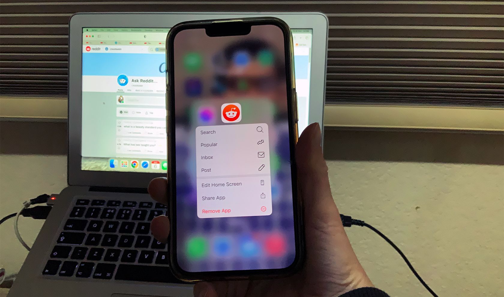 Delete Reddit app on iPhone.