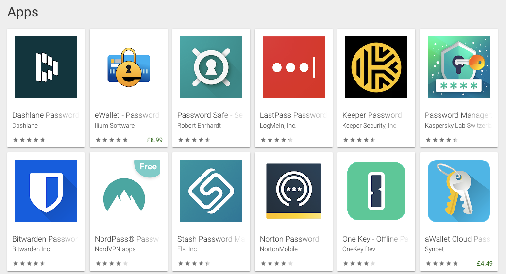 android password managers