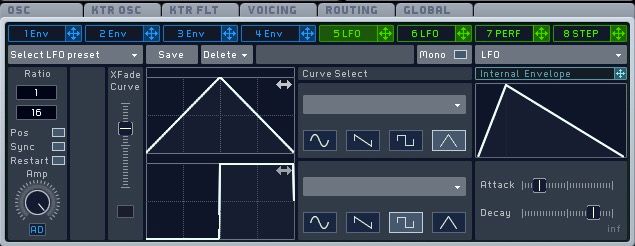 Секция LFO в Massive
