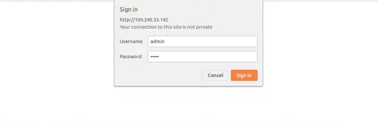 Экран входа в Kibana с запросом логина и пароля