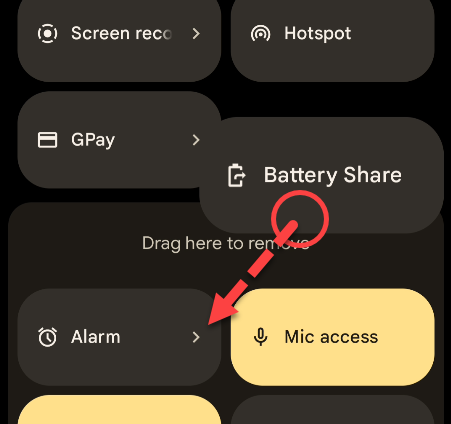 Перетащите плитки, чтобы изменить порядок.