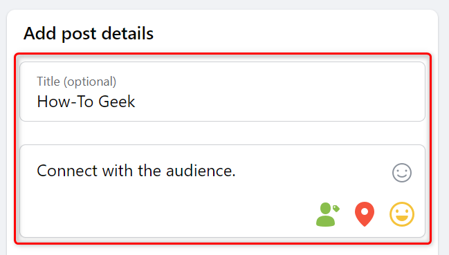 Введите название и описание прямой трансляции.