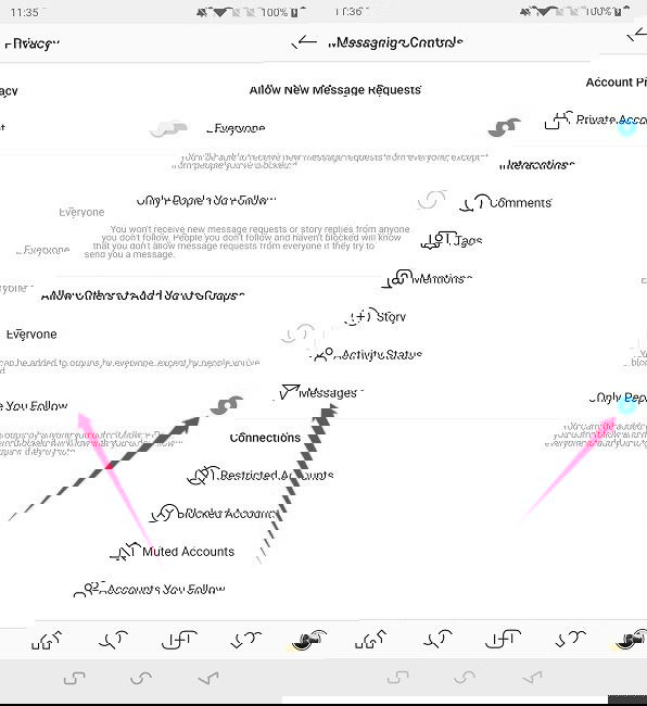 Настройки сообщений для бизнес-аккаунта — пример интерфейса