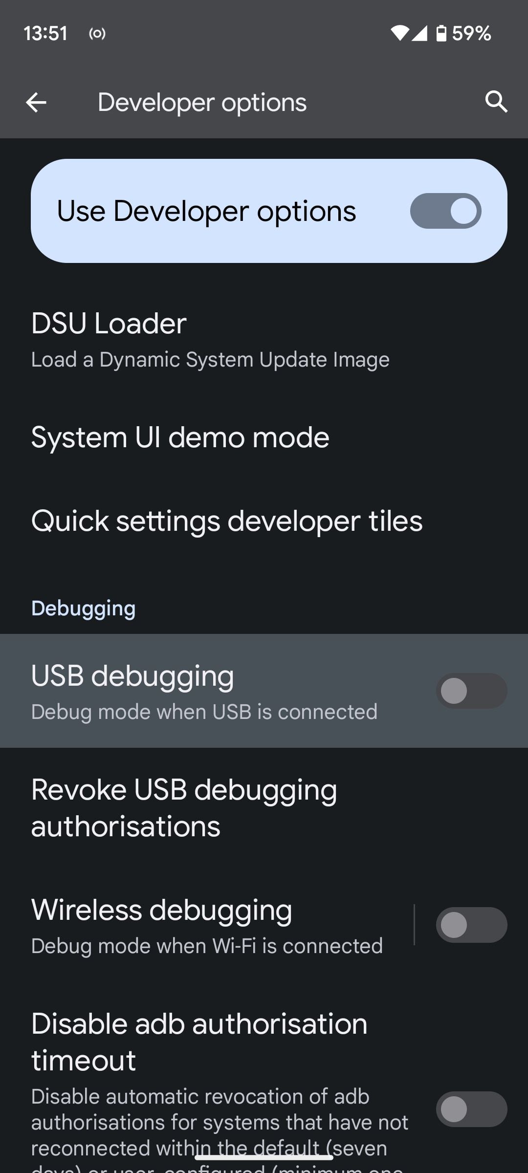 Включение USB‑отладки на Android