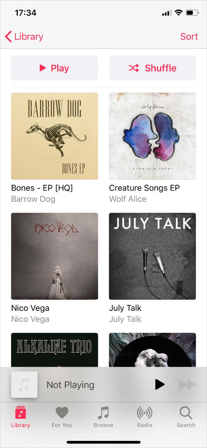 Приложение Apple Music на iPhone