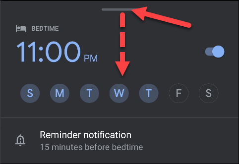 Закрытие экрана расписания Отбоя