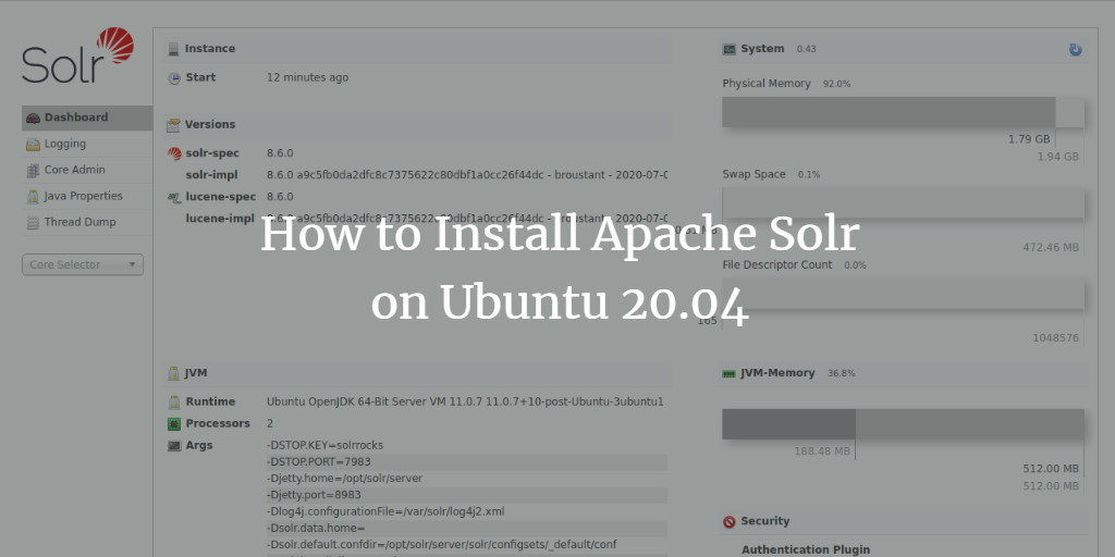 Установка Apache Solr 8.6 на Ubuntu 20.04