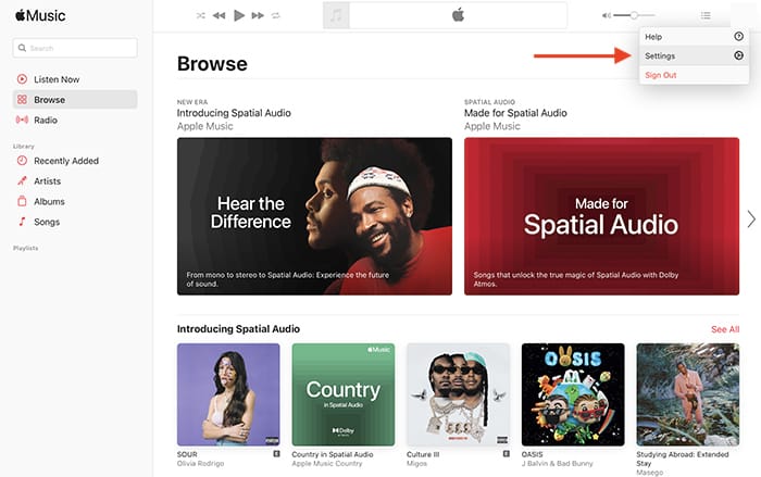 Cancel Apple Music Settings Interface Music Online