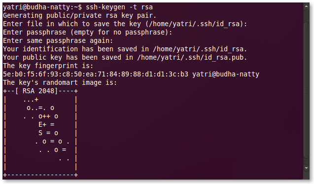 Создание пары ключей с помощью ssh-keygen