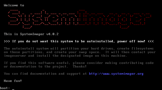 Загрузочный CD и управление образами SystemImager