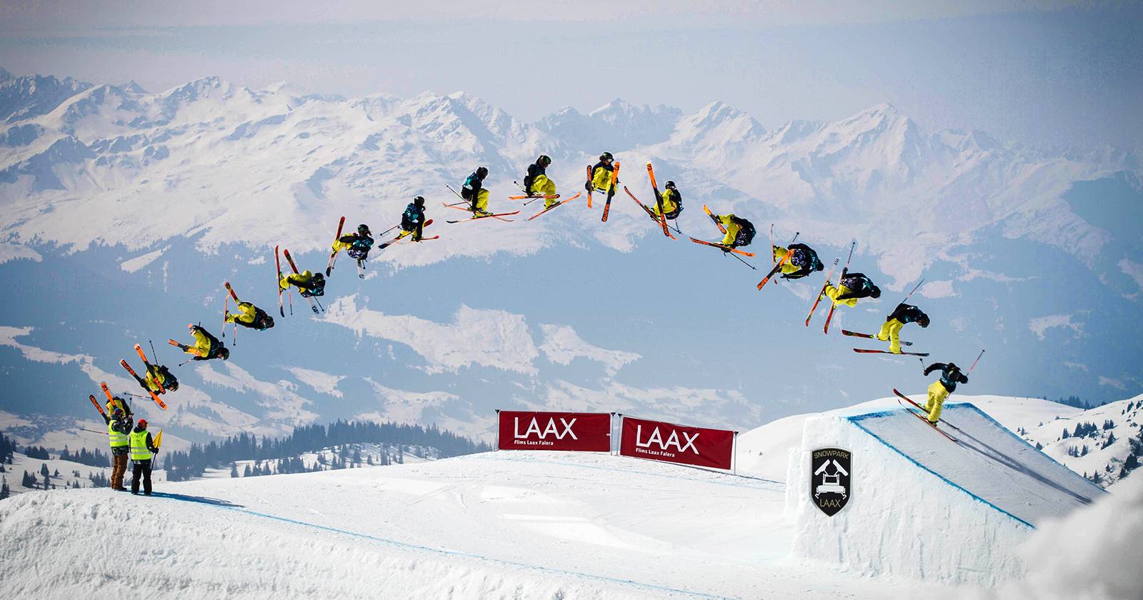 Фотография лыжника в стиле множественности
