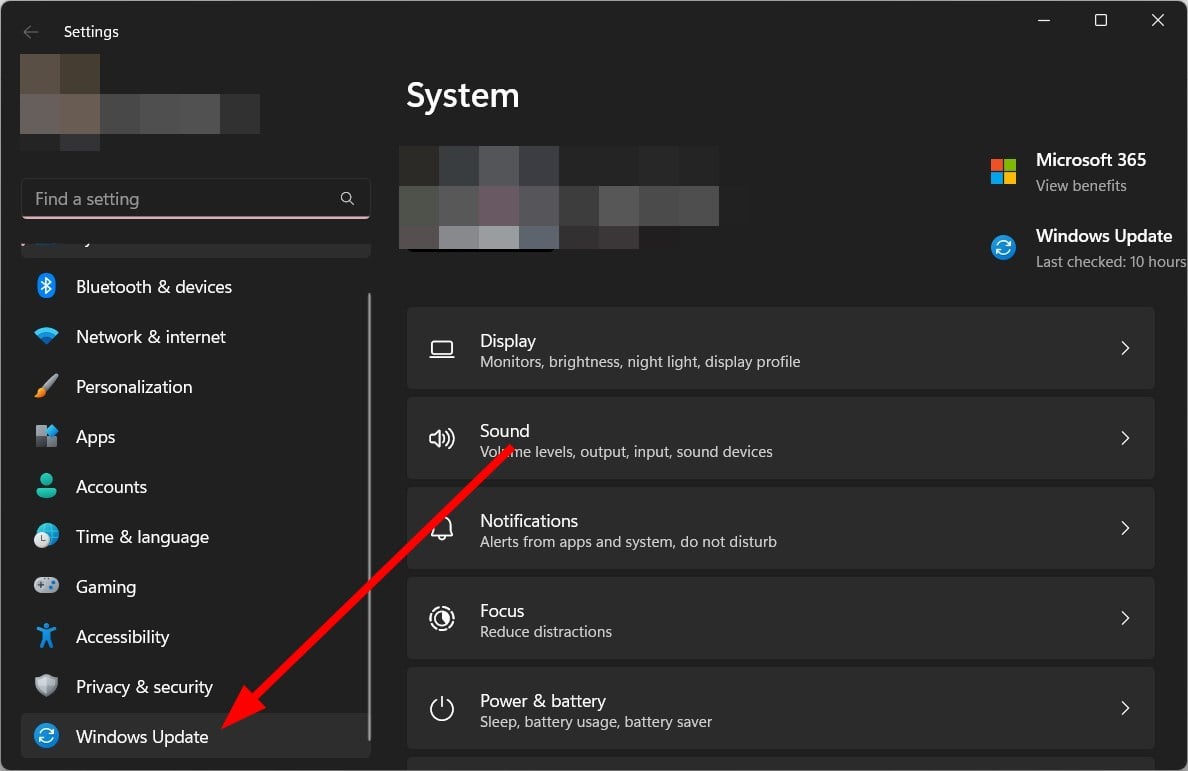 Настройки Windows — раздел Обновление Windows