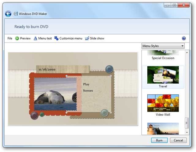 Windows DVD Maker: создание видео-DVD