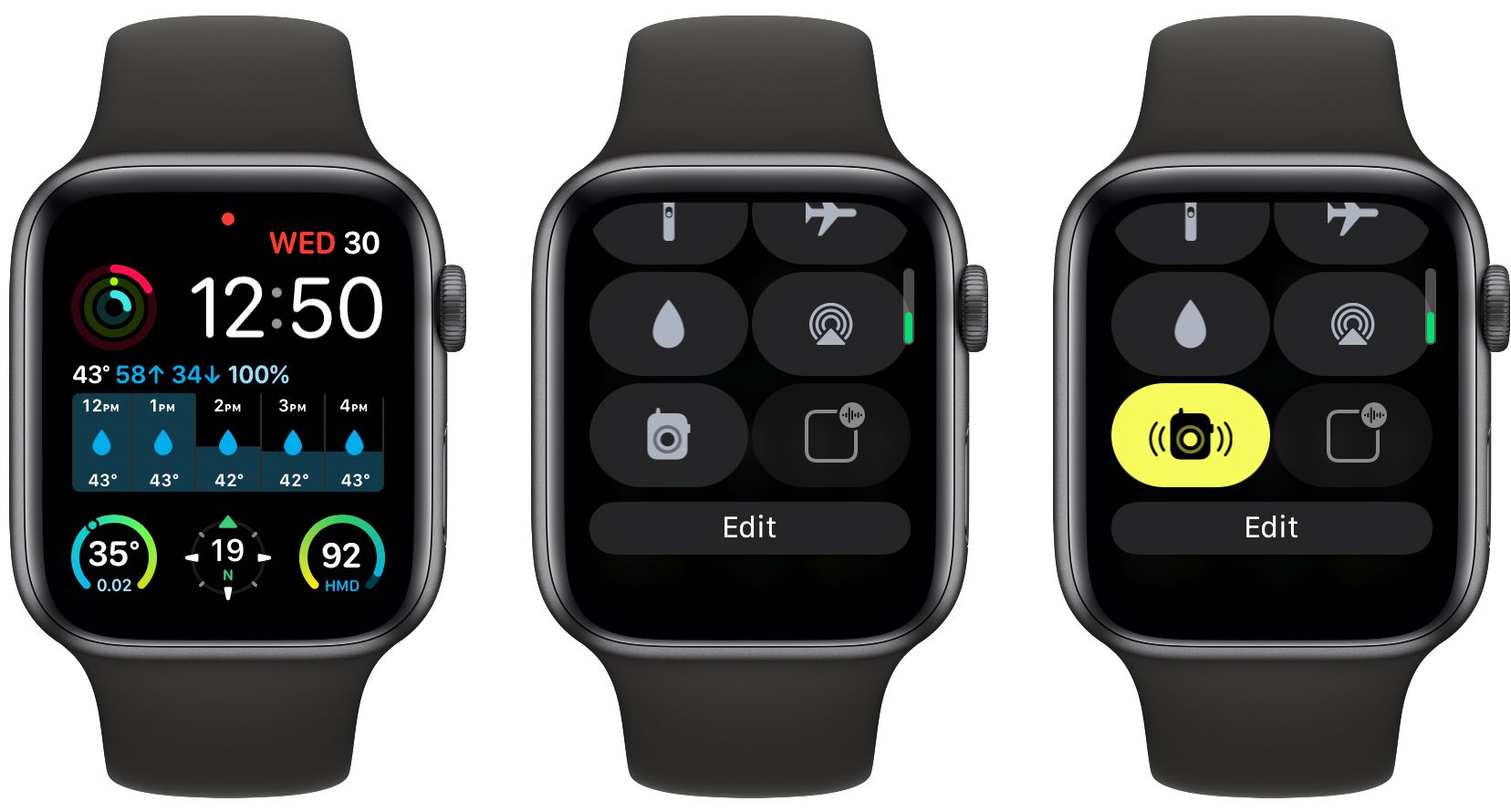 Apple Watch Walkie Talkie Control Center