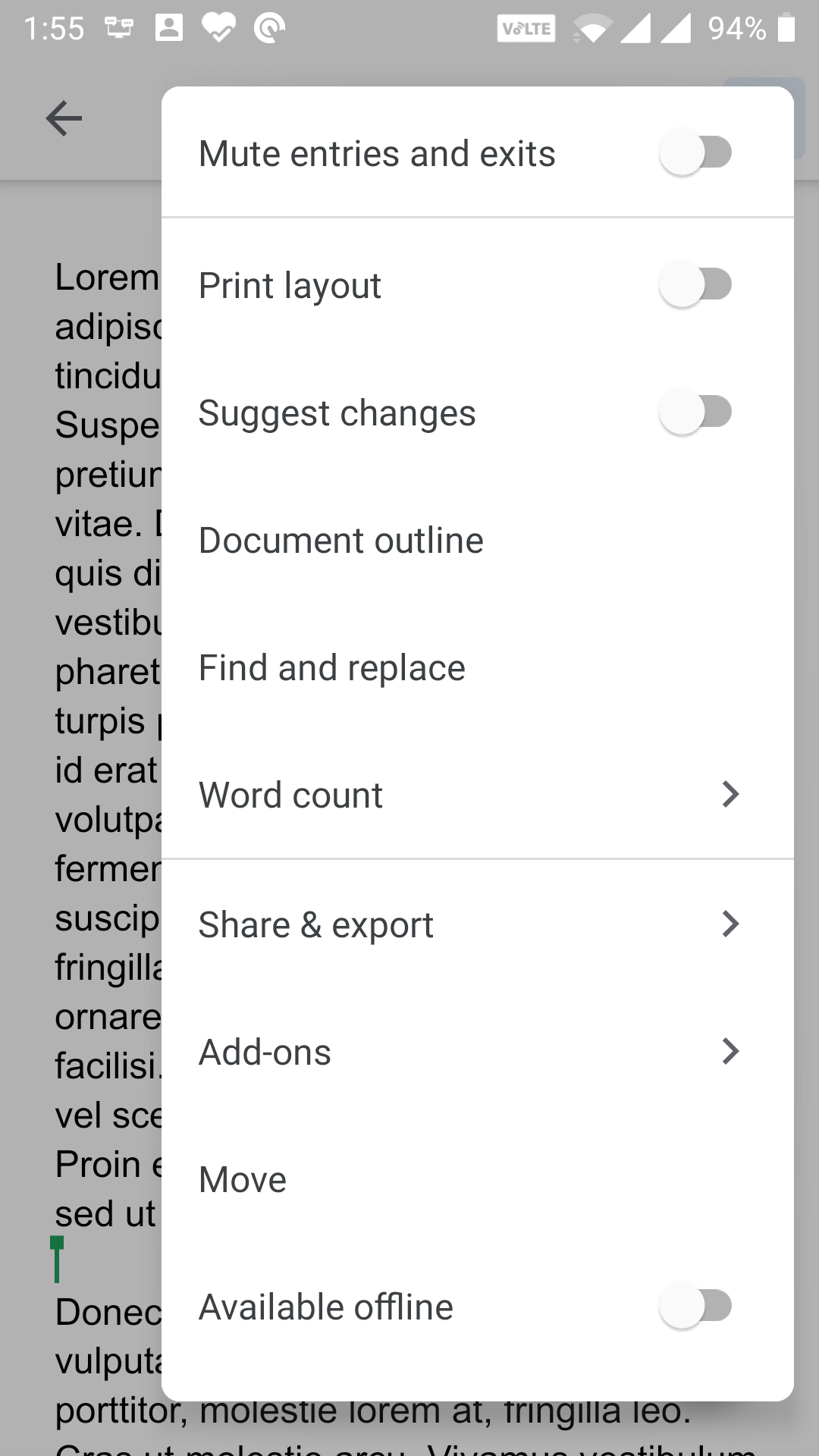 Иконка с тремя точками: открыть дополнительные параметры на мобильном