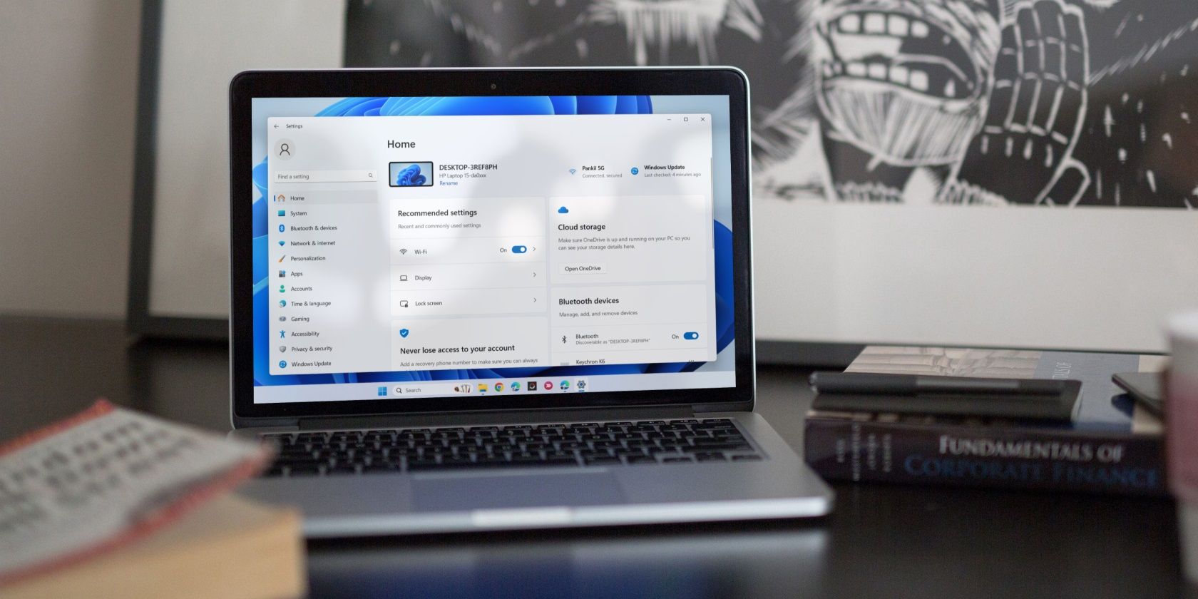 Убрать страницу Домой в Параметры Windows 11