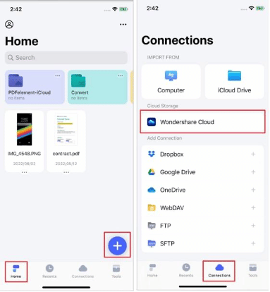 문서를 Document Cloud로 업로드하고 공유하는 화면