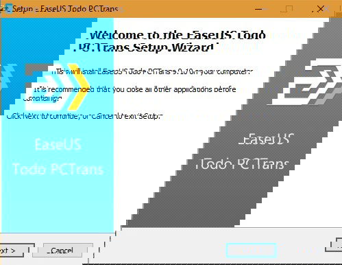 EaseUS Todo PC Transfer Setup
