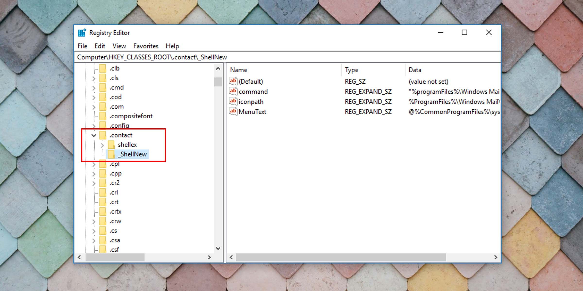 Переименование ключа реестра