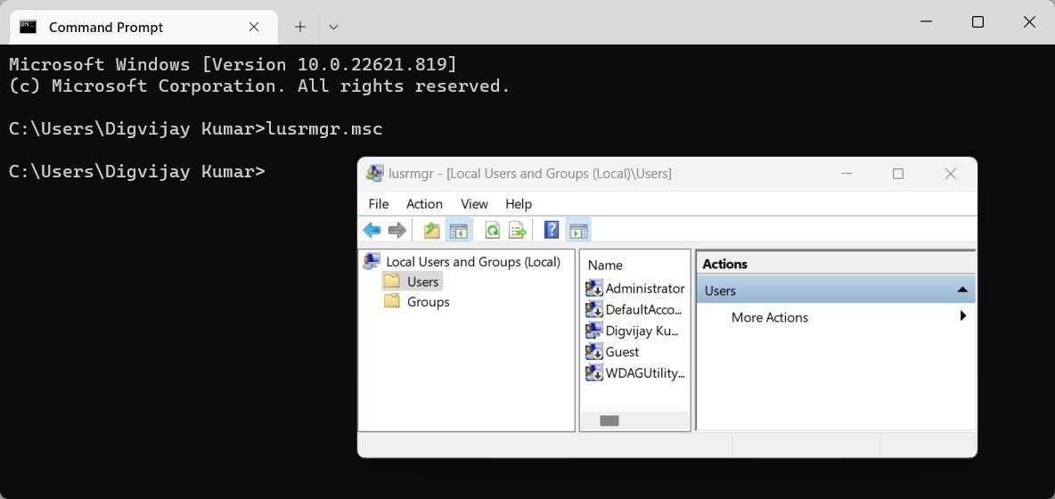 Открыть через Командную строку