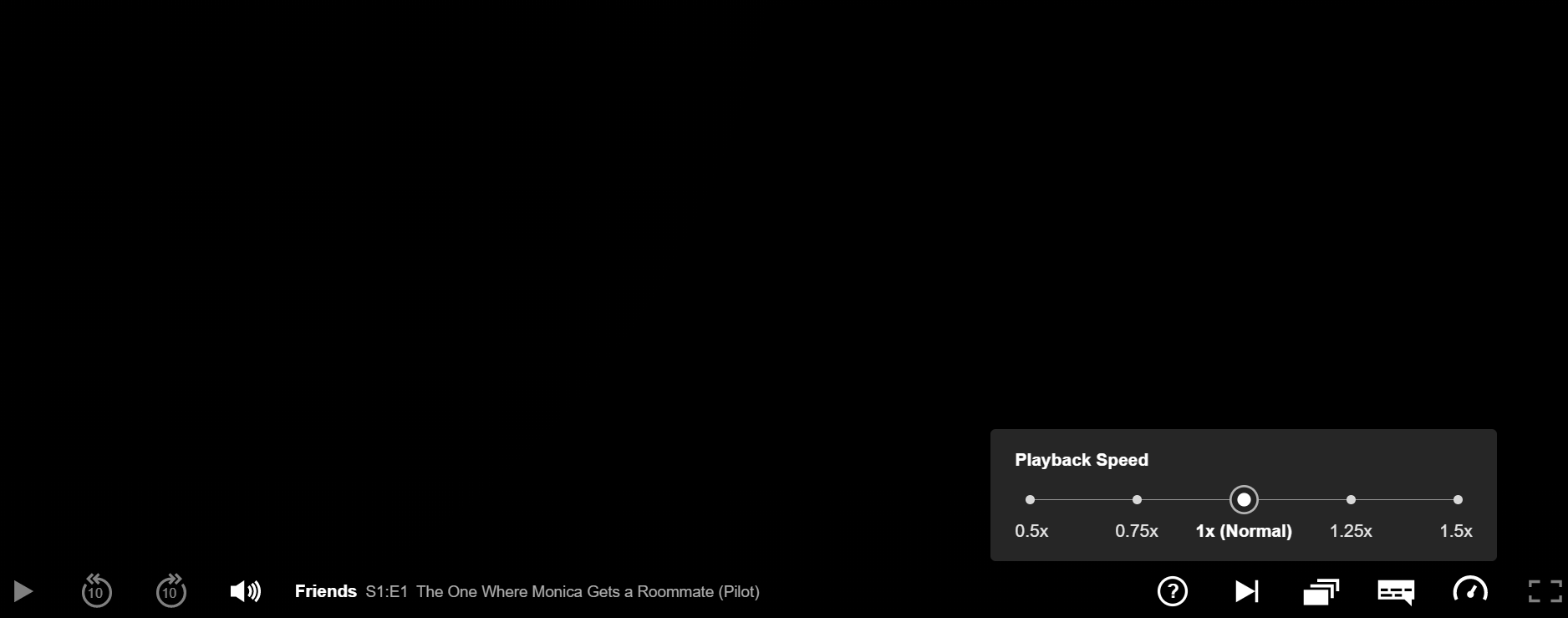 Playback speed setting