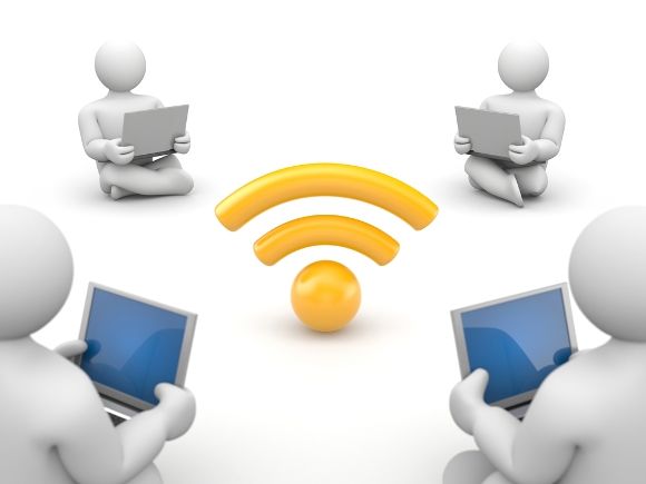 Экран смартфона с картой публичных Wi‑Fi