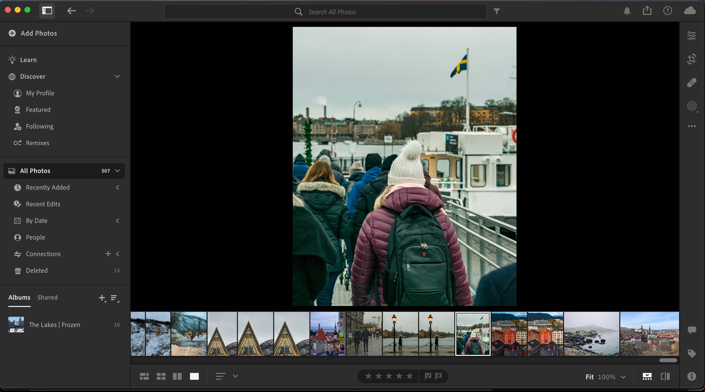 Import a Photo Into Lightroom CC Screenshot